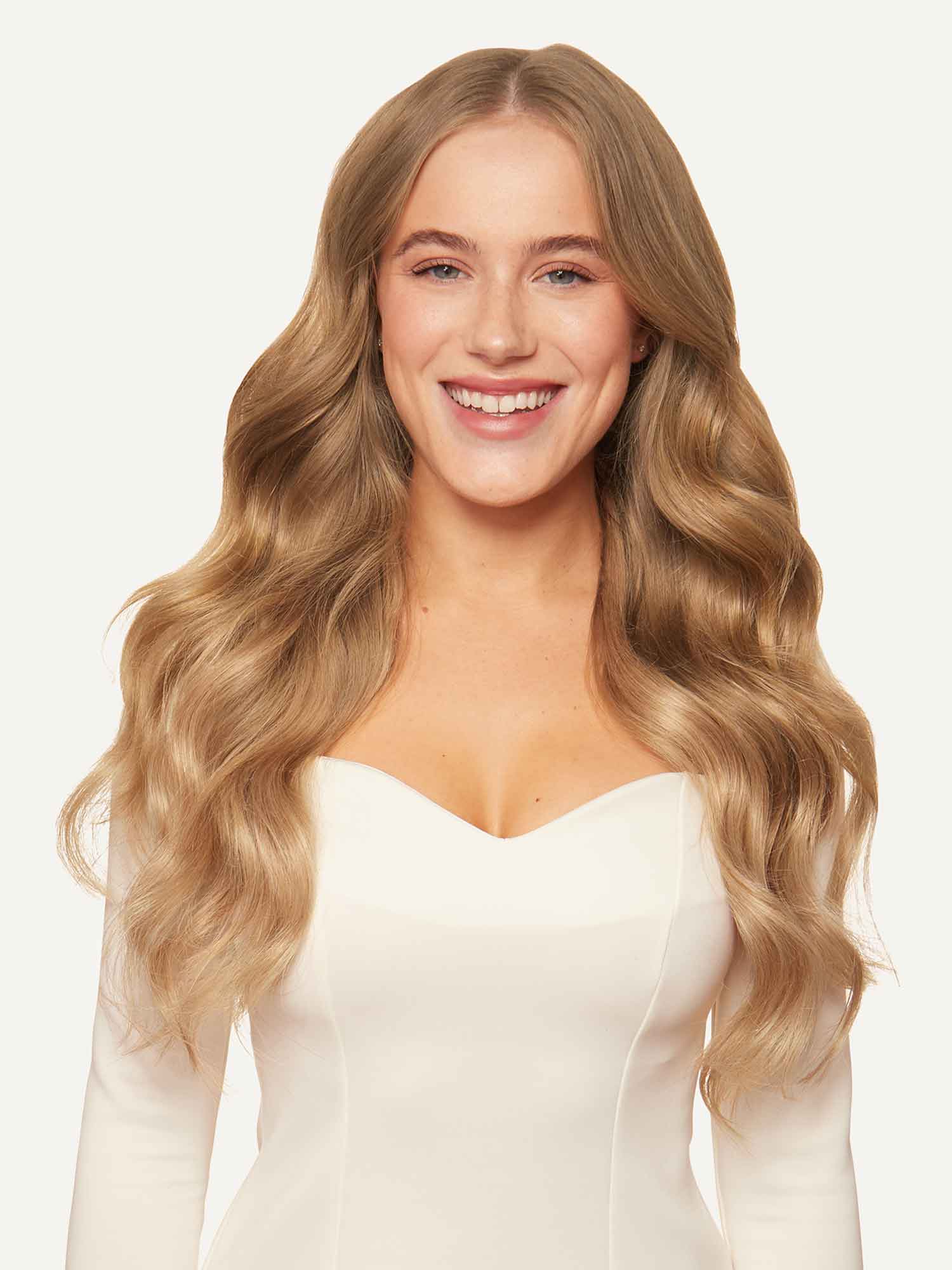 Honey Blonde European Clip-Ins — 20" (100g) - Image 3