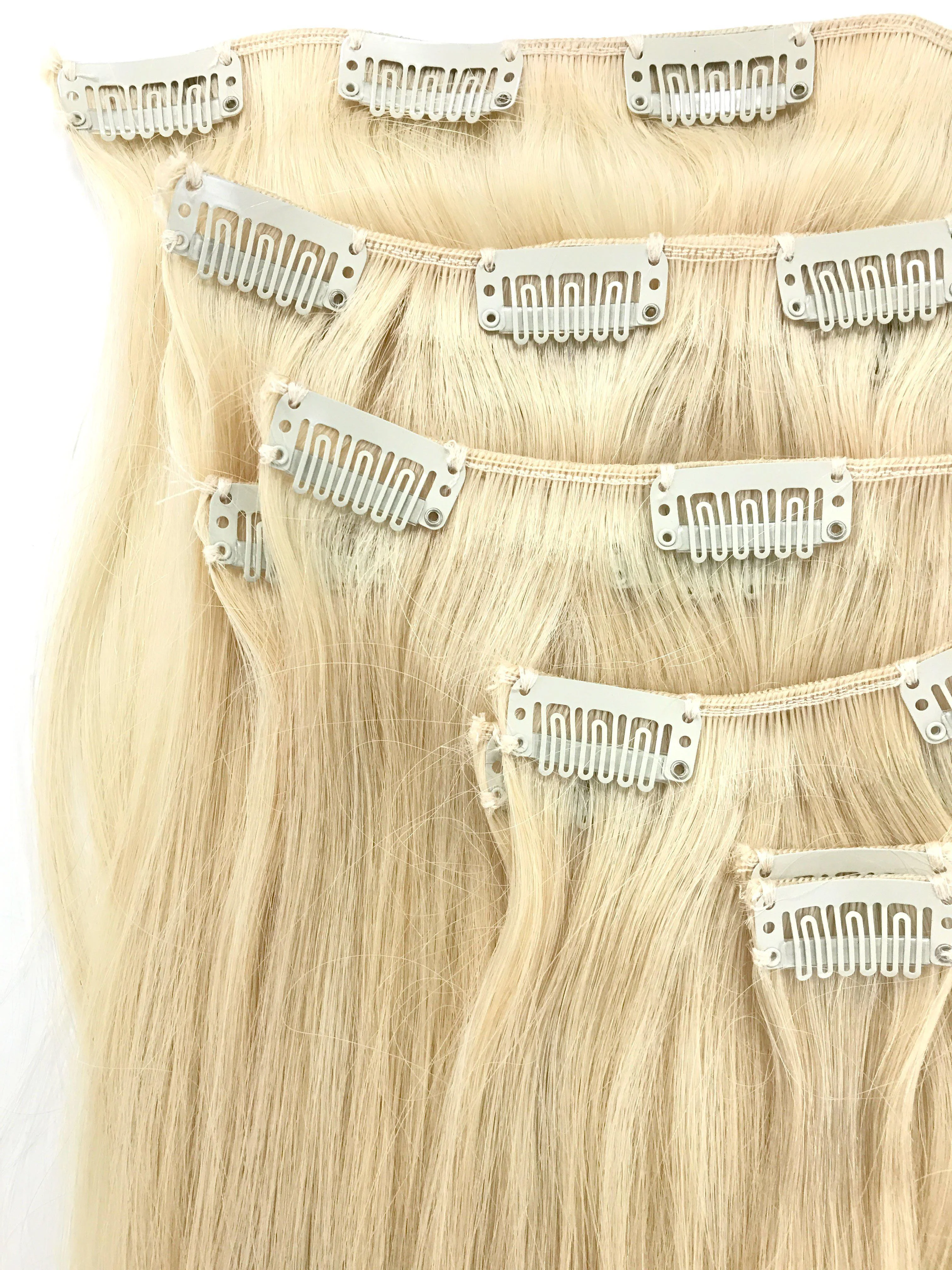Honey Blonde European Clip-Ins — 20" (100g) - Image 9